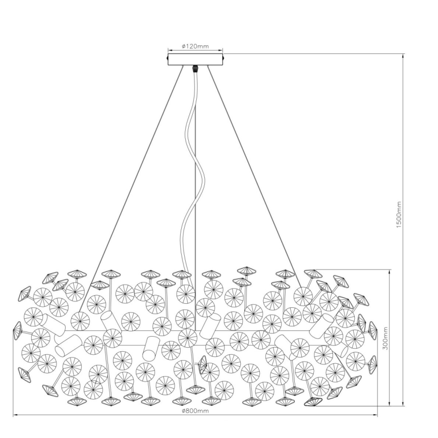 Globo - LED kryształowy żyrandol na linkach 20xG9/3,5W/230V