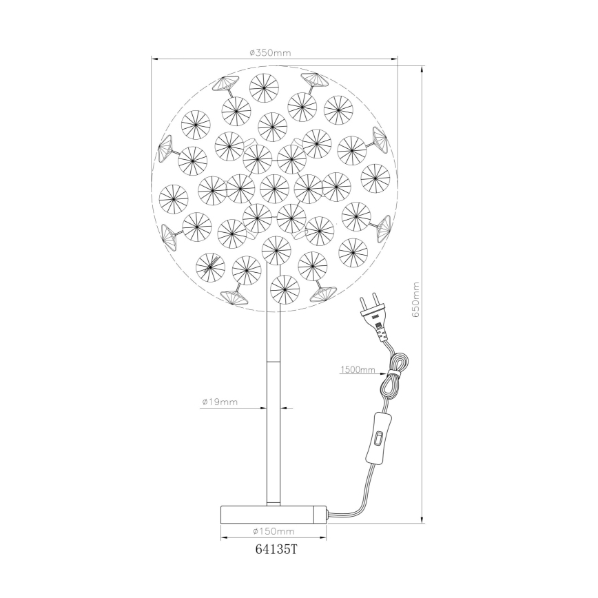 Globo - LED Lampa stołowa 8xG9/3,5W/230V złoty