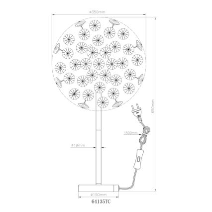 Globo - LED Lampa stołowa 8xG9/3,5W/230V chrom błyszczący