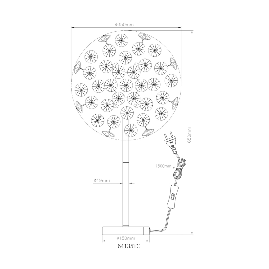 Globo - LED Lampa stołowa 8xG9/3,5W/230V chrom błyszczący