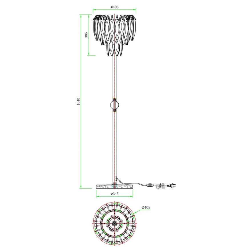 Globo - Lampa stojąca 4xE14/40W/230V