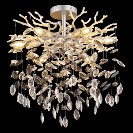 Globo - Żyrandol na pręcie 6xE14/40W/230V srebrny