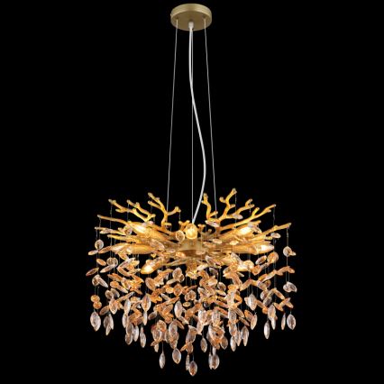 Globo - Żyrandol na lince 8xE14/40W/230V złoty