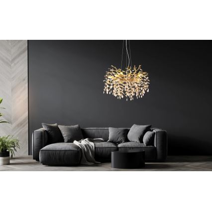 Globo - Żyrandol na linkach 10xE14/40W/230V złoty