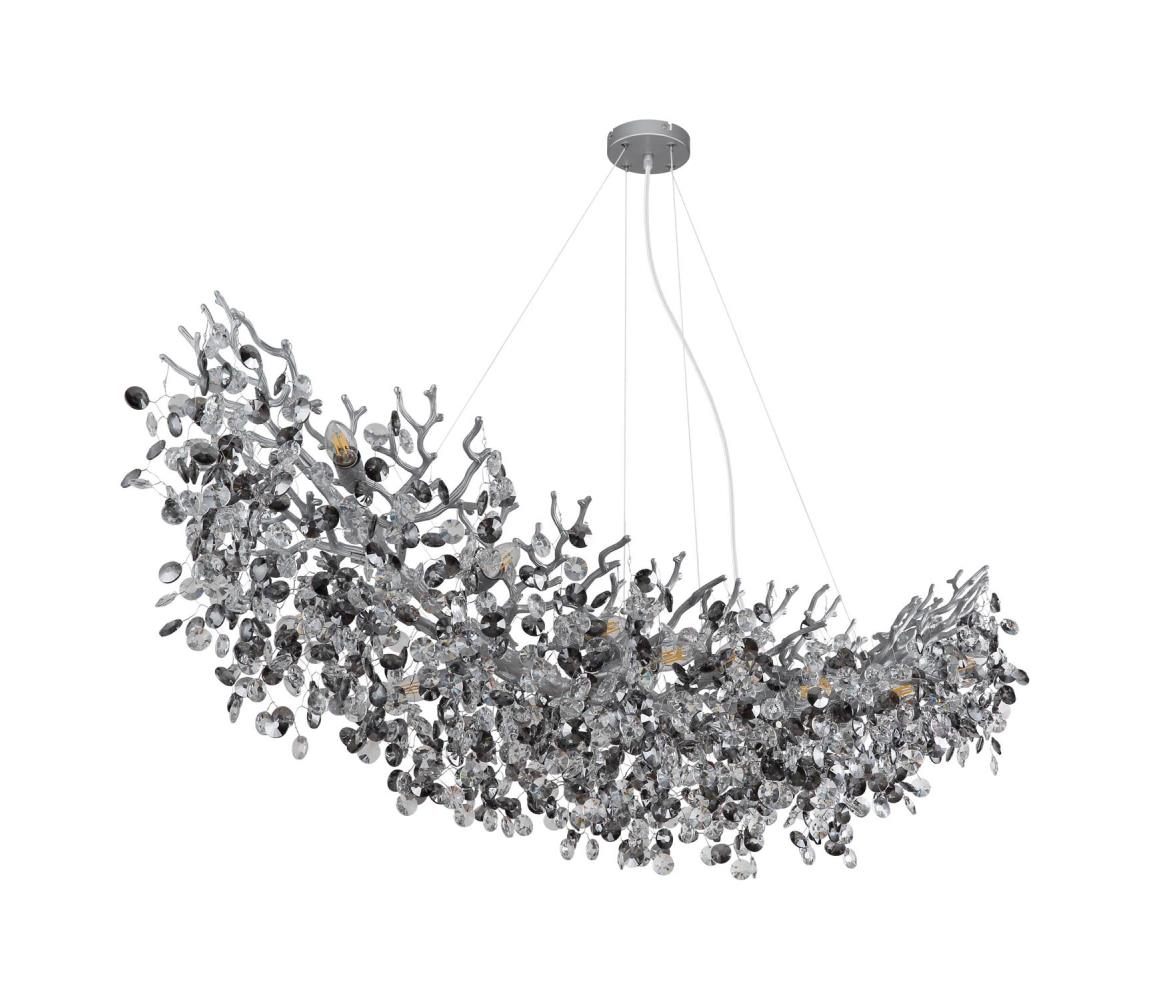 Globo 64138H4S - Żyrandol na linkach QUEENA 16xE14/40W/230V srebrny