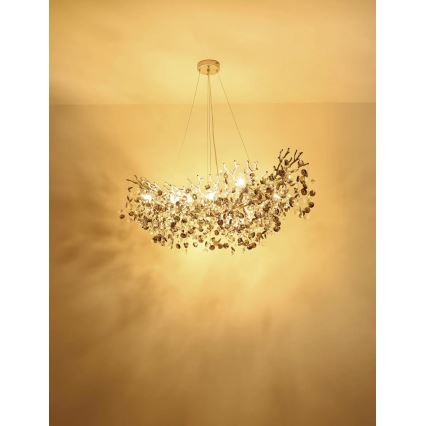 Globo - Żyrandol na linkach 16xE14/40W/230V srebrny
