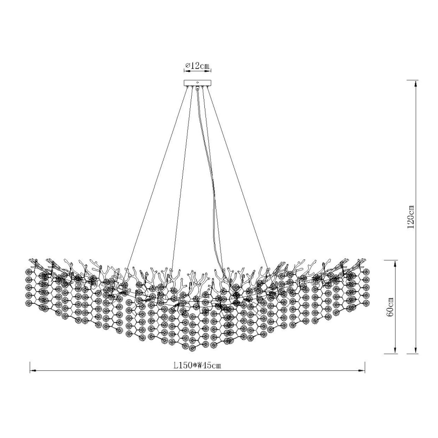Globo - Żyrandol na linkach 16xE14/40W/230V srebrny