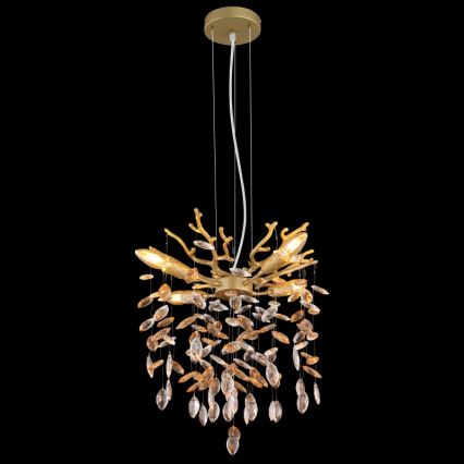 Globo - Żyrandol na lince 4xE14/40W/230V złoty