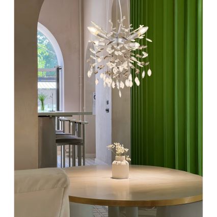 Globo - Lampa wisząca na przewodzie 4xE14/40W/230V srebrna