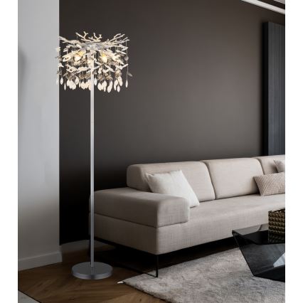 Globo - Lampa podłogowa 5xE14/40W/230V srebrna