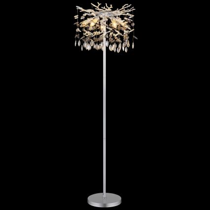 Globo - Lampa podłogowa 5xE14/40W/230V srebrna