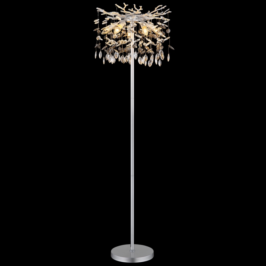 Globo - Lampa podłogowa 5xE14/40W/230V srebrna