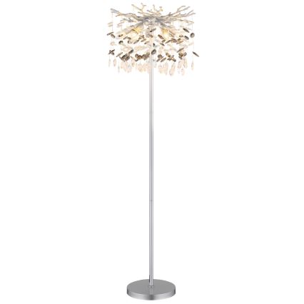 Globo - Lampa podłogowa 5xE14/40W/230V srebrna