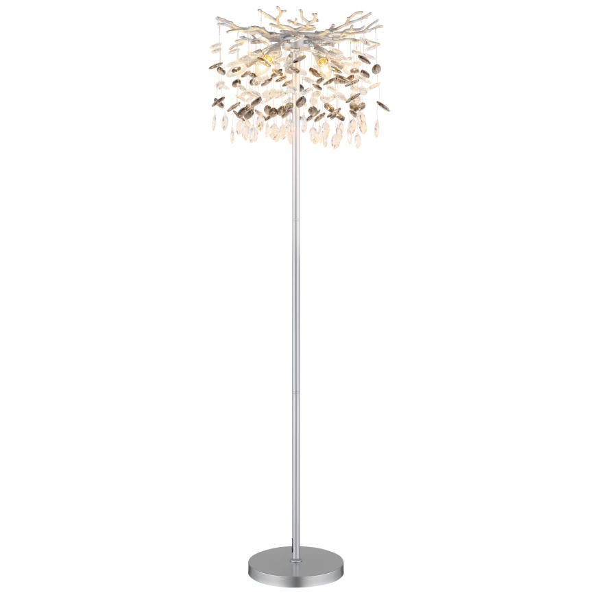 Globo - Lampa podłogowa 5xE14/40W/230V srebrna