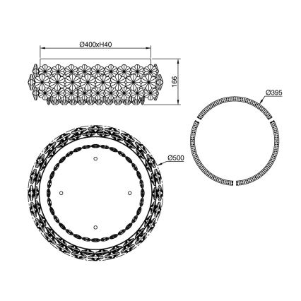 Globo - Lampa sufitowa LED 40W/230V 4000K Ø 50 cm