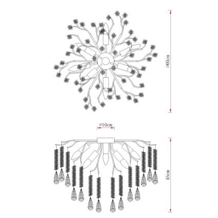 Globo - Lampa sufitowa 8xE14/40W/230V