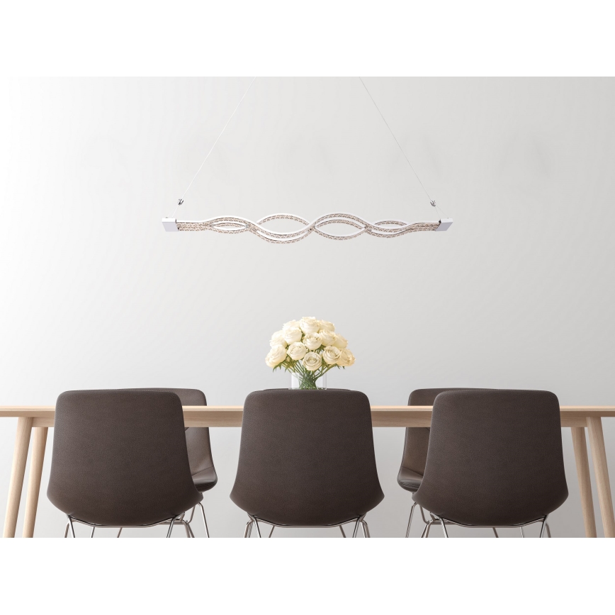 Globo - ściemnialny żyrandol LED na linku LED/30W/230V + pilot zdalnego sterowania