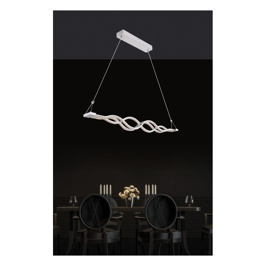 Globo - ściemnialny żyrandol LED na linku LED/30W/230V + pilot zdalnego sterowania