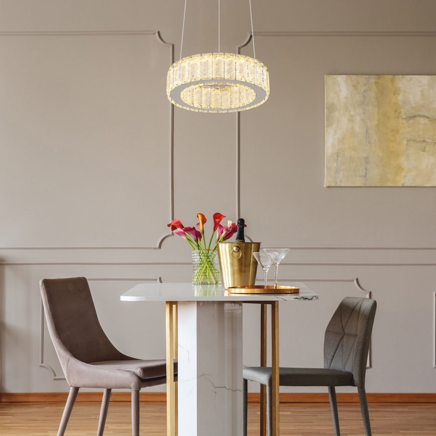 Globo - Regulowany żyrandol LED na linkę LED/30W/230V 2700-6000K śr. 30 cm + pilot do zdalnego sterowania