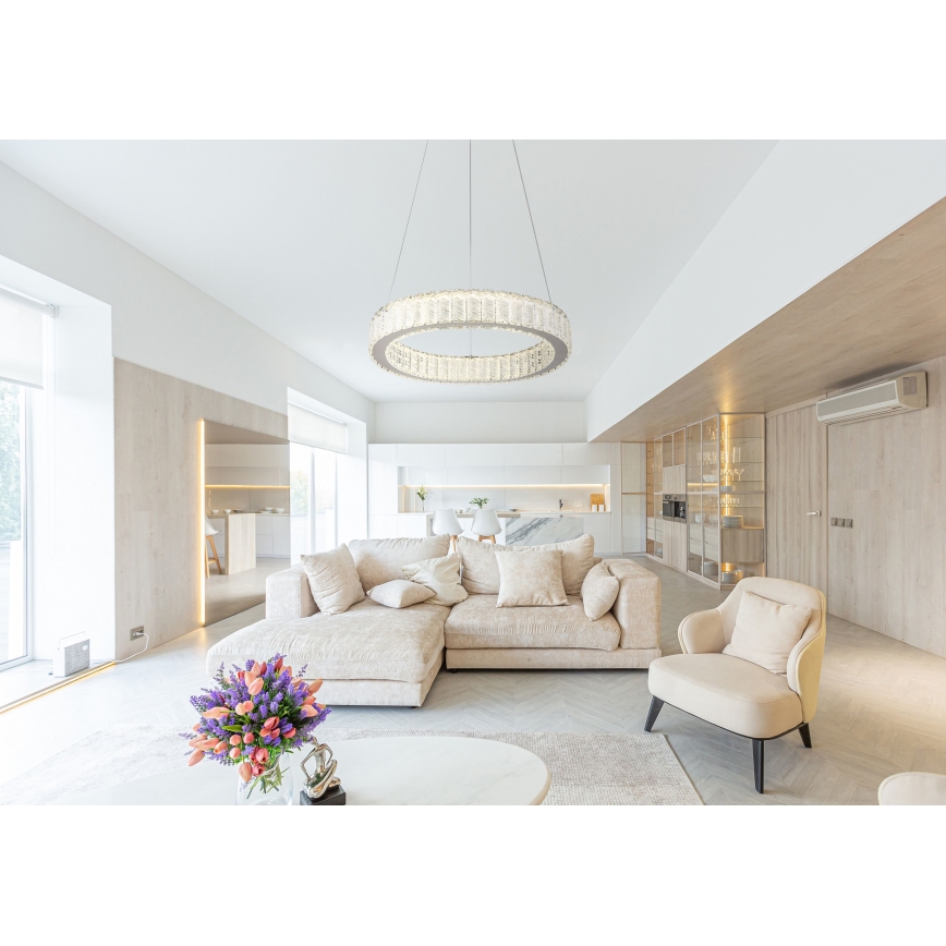 Globo - LED Żyrandol ściemnialny na lince LED/50W/230V 2700-6000K śr. 50 cm + pilot zdalnego sterowania