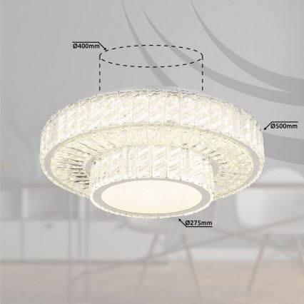 Globo - LED Plafon ściemnialny LED/50W/230V 2700-6000K śr. 50 cm + pilot zdalnego sterowania