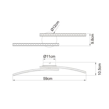 Globo - LED Natynkowy żyrandol łazienkowy 2xLED/6W/230V IP44