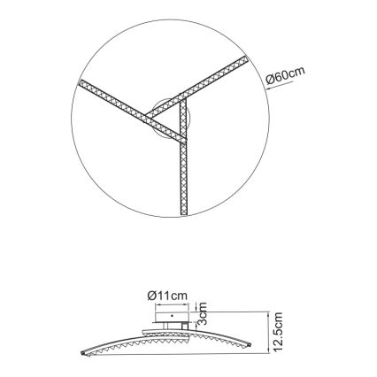 Globo - LED Natynkowy żyrandol łazienkowy 3xLED/6W/230V IP44