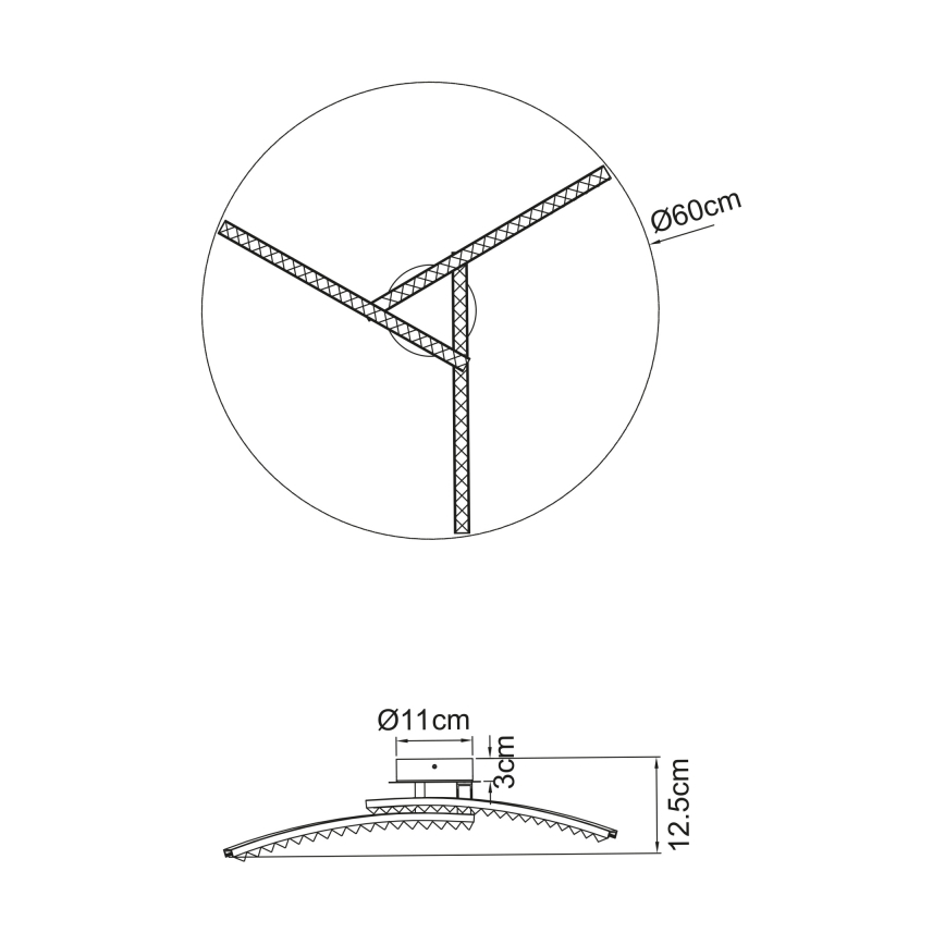 Globo - LED Natynkowy żyrandol łazienkowy 3xLED/6W/230V IP44