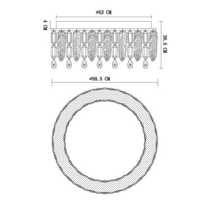 Globo - Lampa sufitowa LED/58W/230V 2700-6000K śr. 58,5 cm + pilot zdalnego sterowania