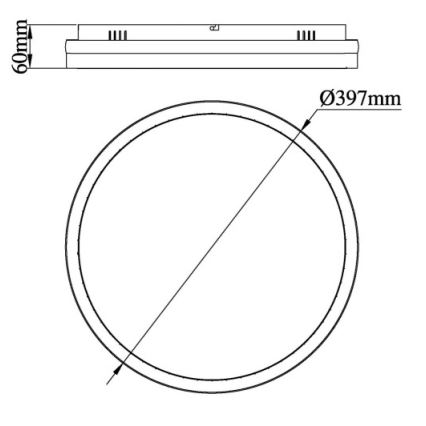 Globo - LED Plafon LED/40W/230V 3000/4000/6000K śr. 39,7 cm