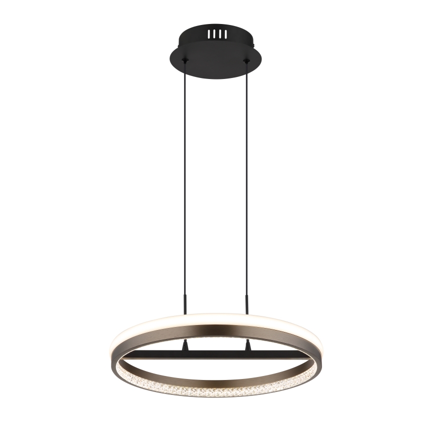 Globo - LED Żyrandol na lince LED/40W/230V 3000/4000/6000K śr. 39,7 cm brązowy