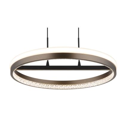 Globo - LED Żyrandol na lince LED/40W/230V 3000/4000/6000K śr. 39,7 cm brązowy