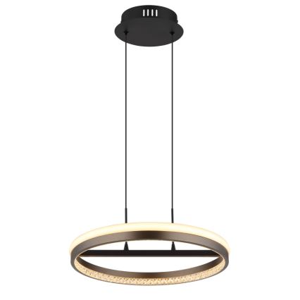 Globo - LED Żyrandol na lince LED/40W/230V 3000/4000/6000K śr. 39,7 cm brązowy