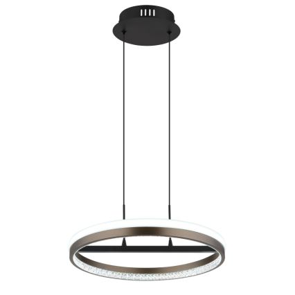 Globo - LED Żyrandol na lince LED/40W/230V 3000/4000/6000K śr. 39,7 cm brązowy