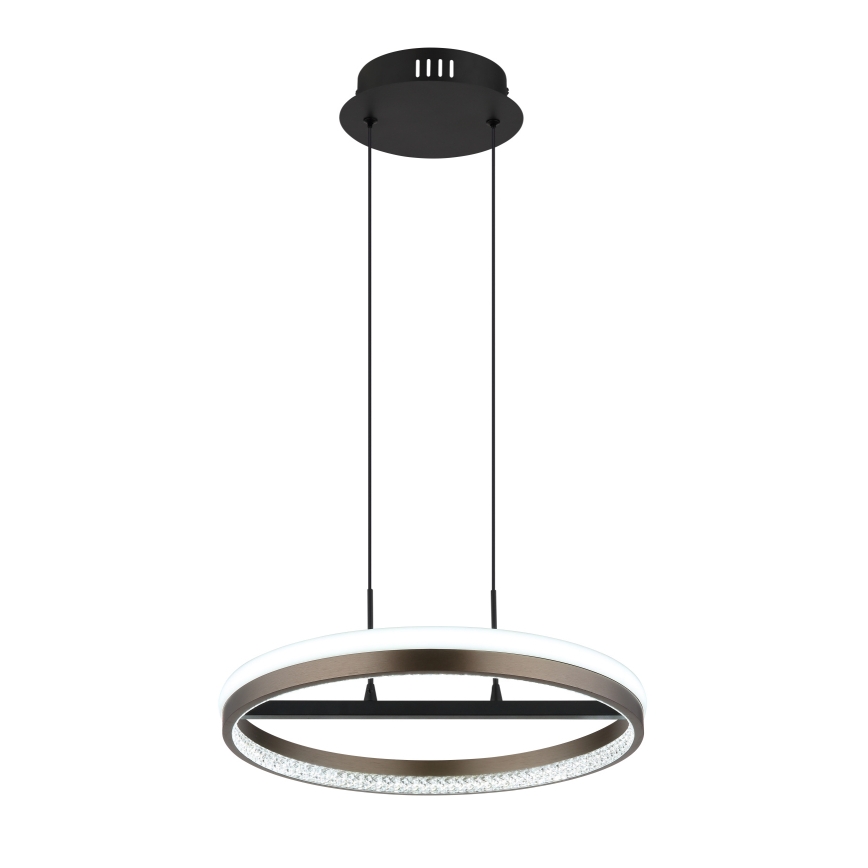 Globo - LED Żyrandol na lince LED/40W/230V 3000/4000/6000K śr. 39,7 cm brązowy