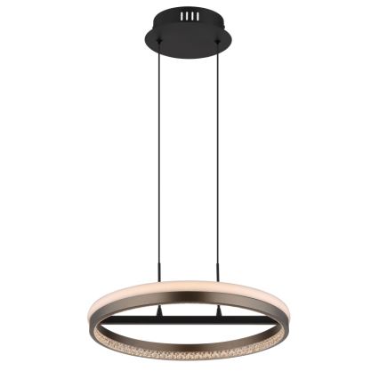 Globo - LED Żyrandol na lince LED/40W/230V 3000/4000/6000K śr. 39,7 cm brązowy