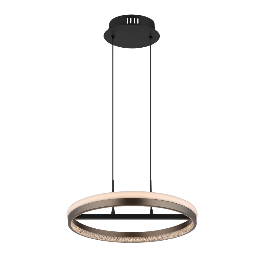 Globo - LED Żyrandol na lince LED/40W/230V 3000/4000/6000K śr. 39,7 cm brązowy