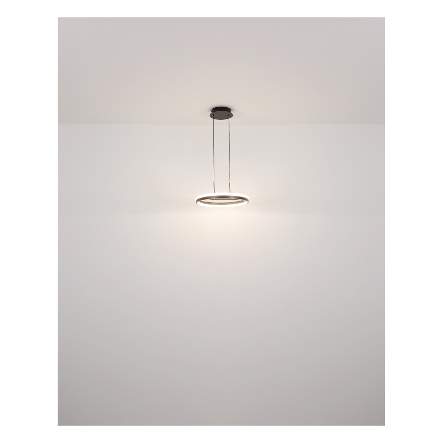 Globo - LED Żyrandol na lince LED/40W/230V 3000/4000/6000K śr. 39,7 cm brązowy