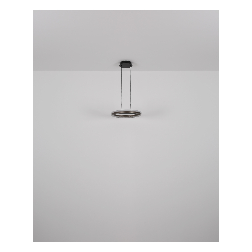 Globo - LED Żyrandol na lince LED/40W/230V 3000/4000/6000K śr. 39,7 cm brązowy