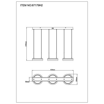 Globo - LED żyrandol na linkach LED/40W/230V 3000/4000/6000K
