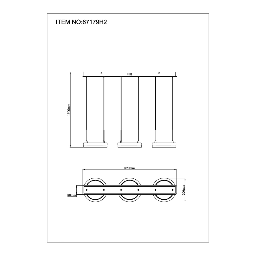 Globo - LED żyrandol na linkach LED/40W/230V 3000/4000/6000K