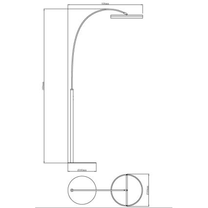 Globo - ściemnialna lampa podłogowa LED z dotykowym sterowaniem LED/24W/230V 3000/4000/6000K