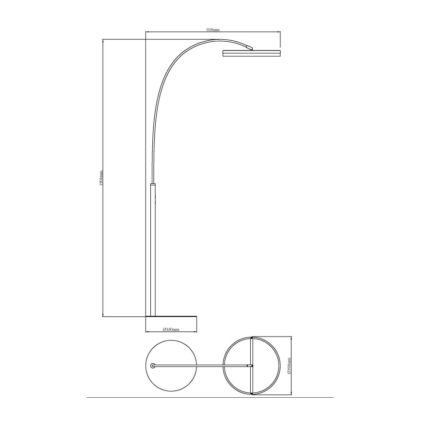 Globo - ściemnialna lampa podłogowa LED z dotykowym sterowaniem LED/24W/230V 3000/4000/6000K