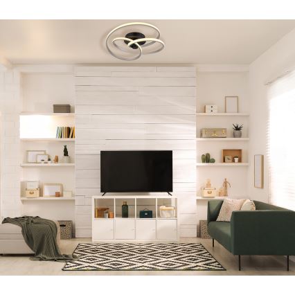 Globo - LED Żyrandol natynkowy LED/40W/230V 3000K matowy chrom/czarny