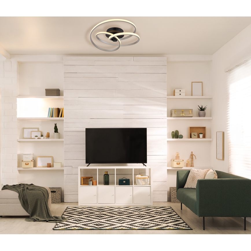 Globo - LED Żyrandol natynkowy LED/40W/230V 3000K matowy chrom/czarny