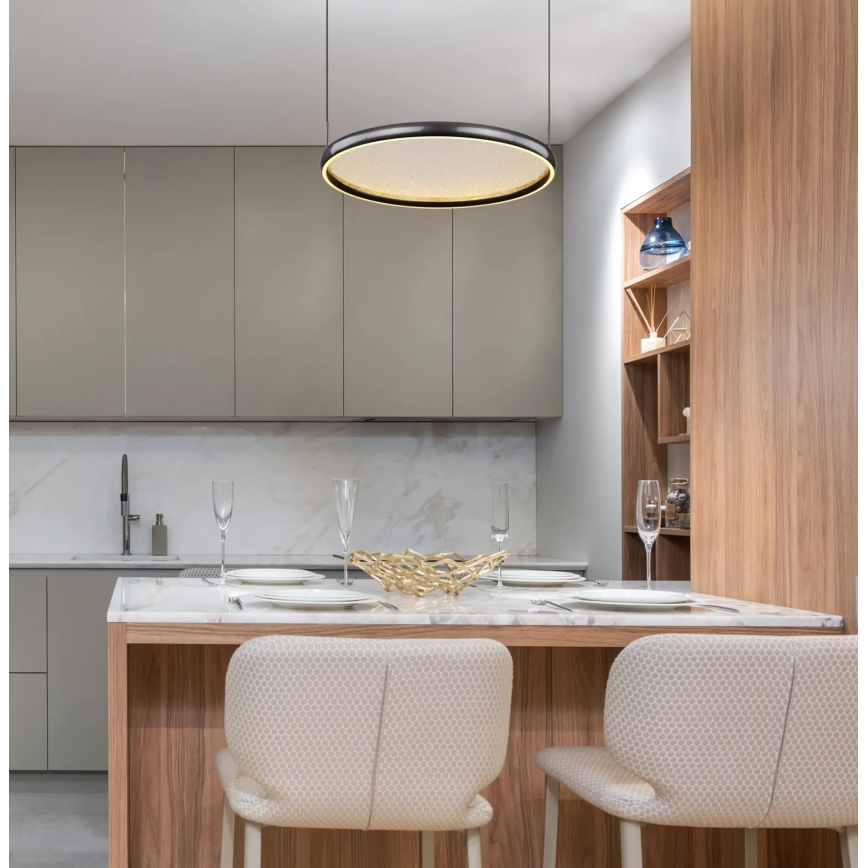 Globo - LED Żyrandol ściemnialny na lince LED/36W/230V 2700-6000K czarny + zdalne sterowanie