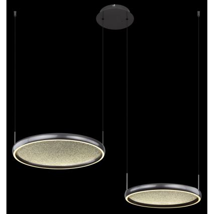 Globo - LED Żyrandol ściemnialny na lince LED/50W/230V 2700-6000K czarny + zdalne sterowanie