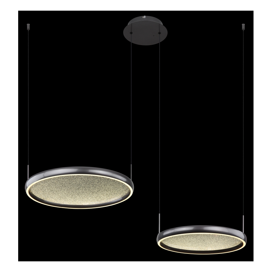 Globo - LED Żyrandol ściemnialny na lince LED/50W/230V 2700-6000K czarny + zdalne sterowanie