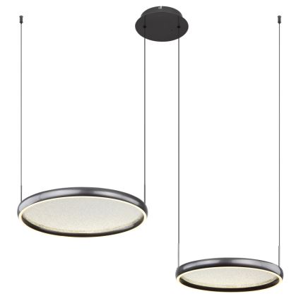 Globo - LED Żyrandol ściemnialny na lince LED/50W/230V 2700-6000K czarny + zdalne sterowanie
