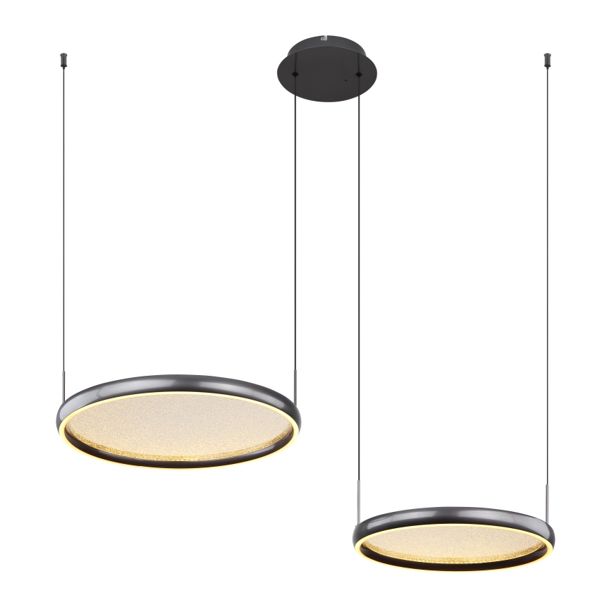 Globo - LED Żyrandol ściemnialny na lince LED/50W/230V 2700-6000K czarny + zdalne sterowanie